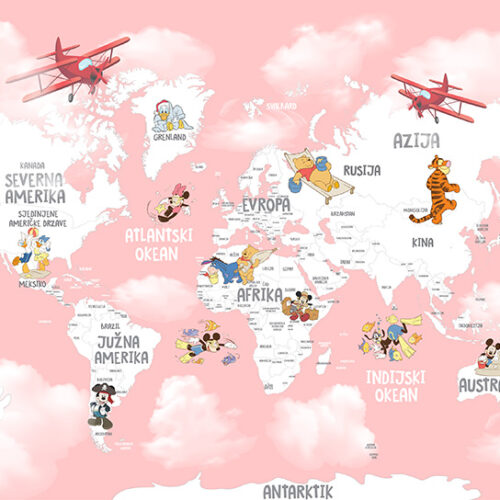 Foto tapete Mapa sveta 33